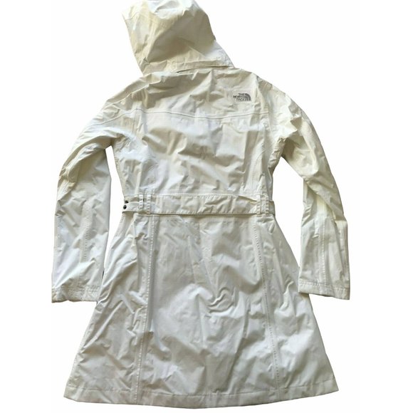 The North Face White Long Trench Coat Rain Jacket XS, Long, Detachable Hood - Picture 2 of 15